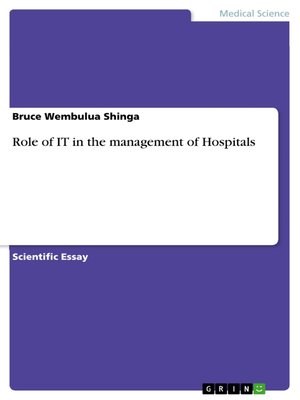cover image of Role of IT in the management of Hospitals